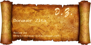 Donauer Zita névjegykártya